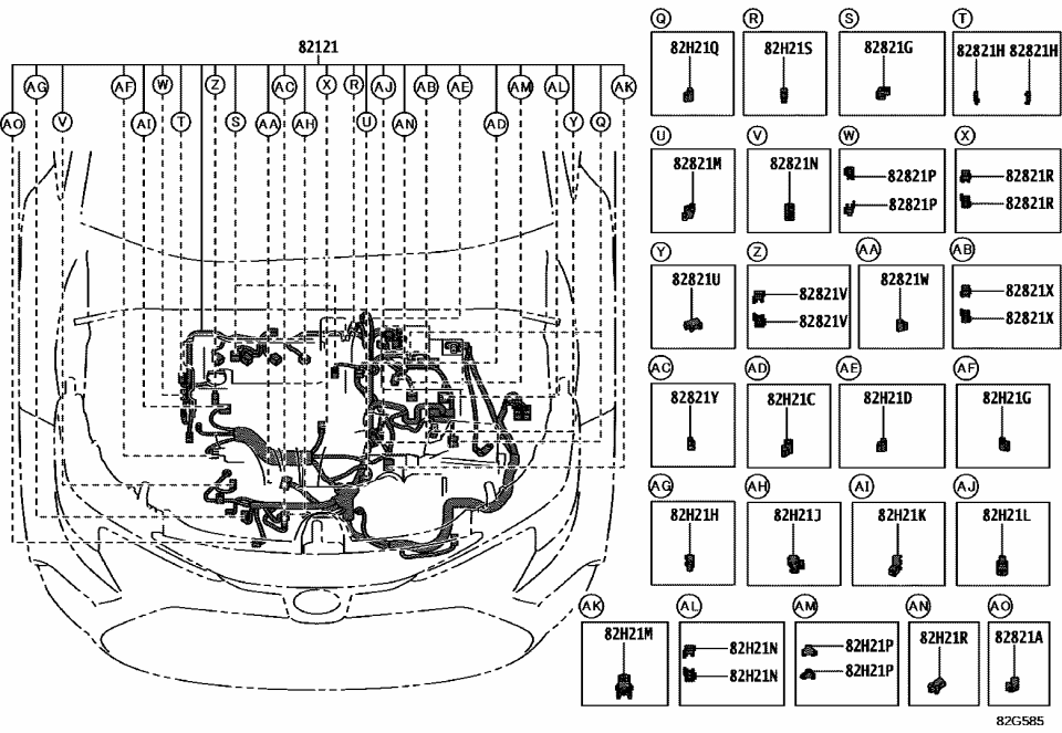 Toyota 82821-12B40 COVER, CONNECTOR