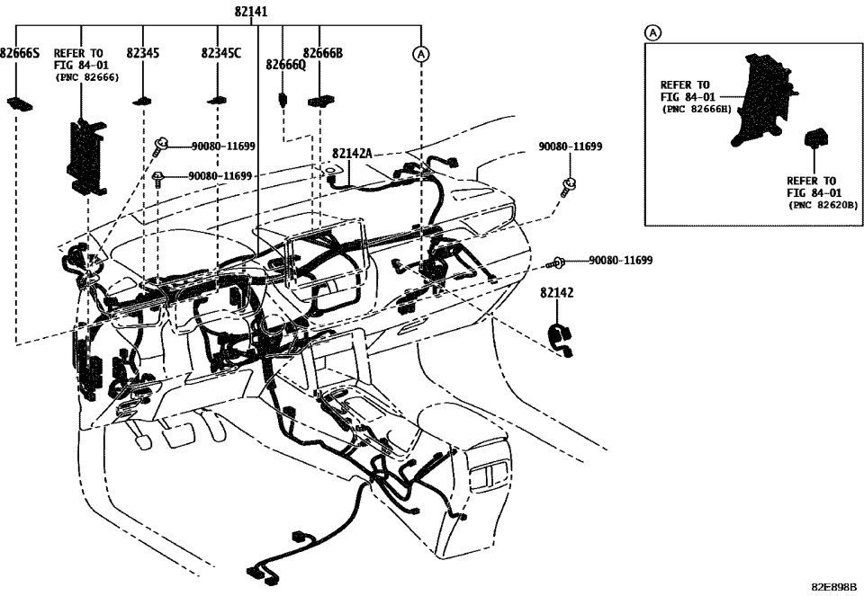 Toyota 82140-0A010 WIRE ASSY, INSTRUMEN