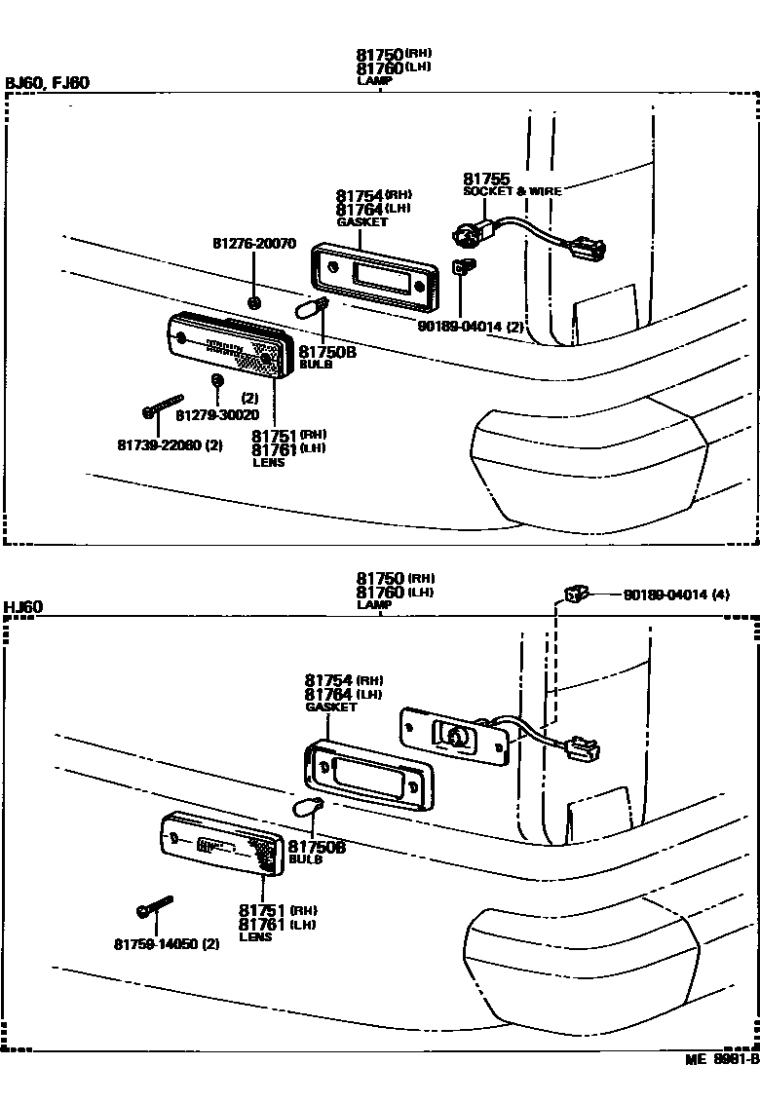 Toyota 81276-20070 Standard Part