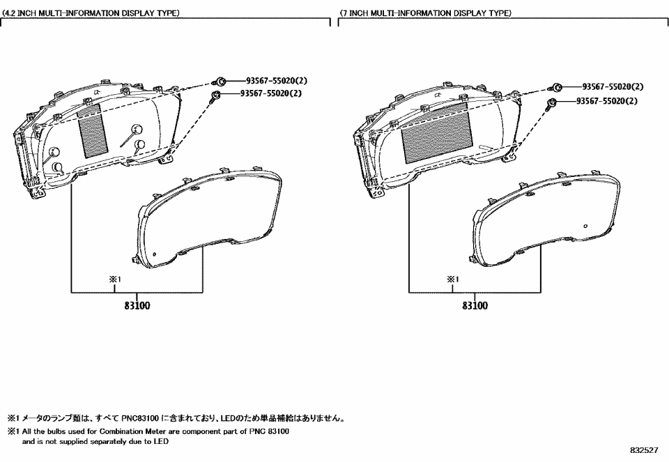 Toyota 83800-1AW80 METER ASSY, COMBINAT