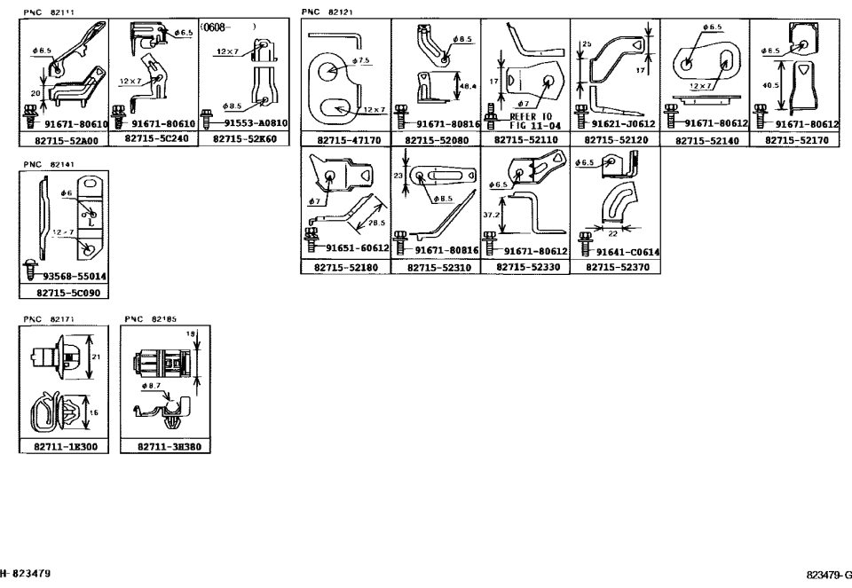 Toyota 82715-52110 Bracket, Wiring HARN