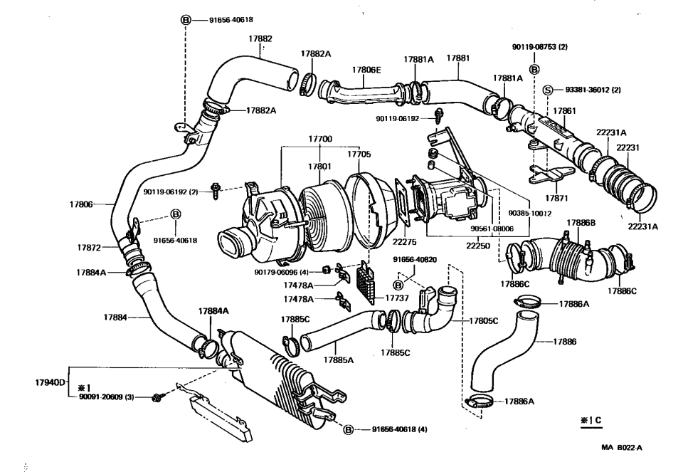 Toyota 17879-42010 Pipe Sub-Assembly, Air Cleaner