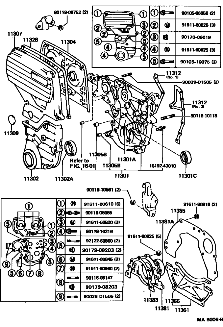 Toyota 11301-42010 Case Sub-Assy, Timing Gear