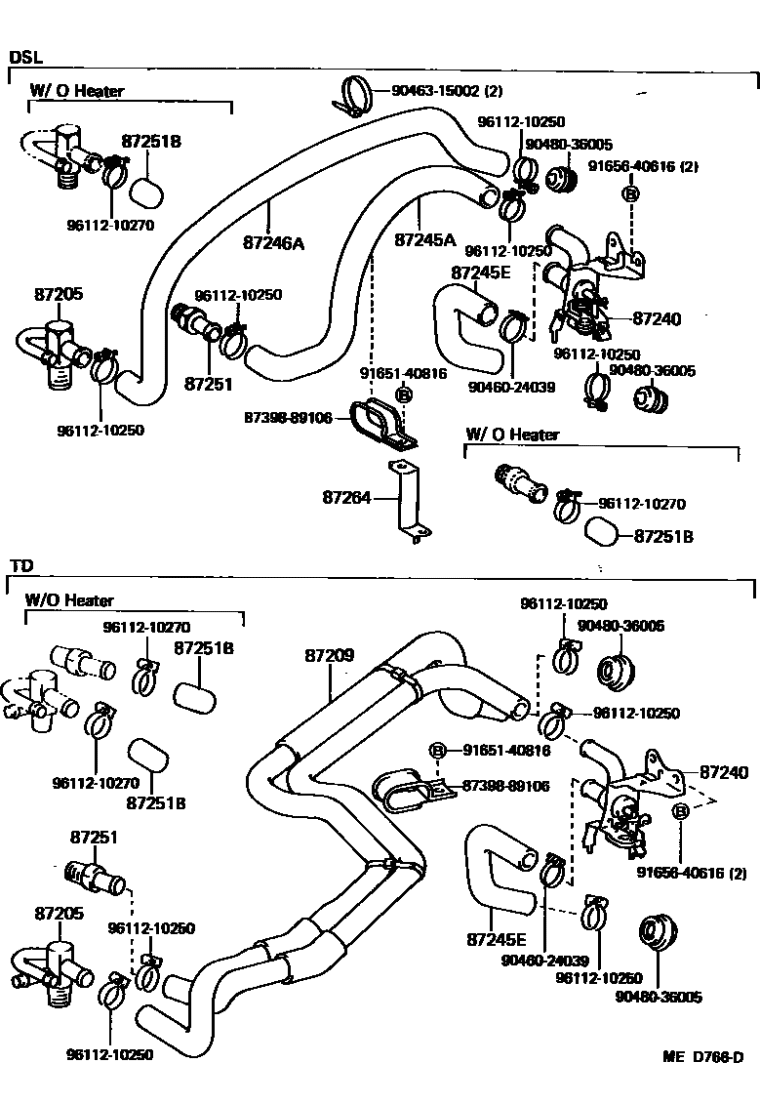 Toyota 87398-89106 Clamp