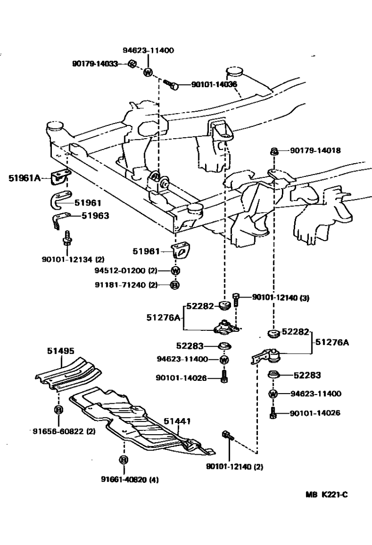 Toyota 90101-12134 Bolt, HEXAGON