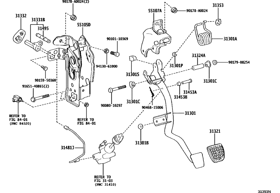 Toyota 31321-10050 Pad, Pedal