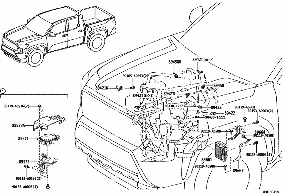 Toyota 89661-04M20 COMPUTER, ENGINE CON