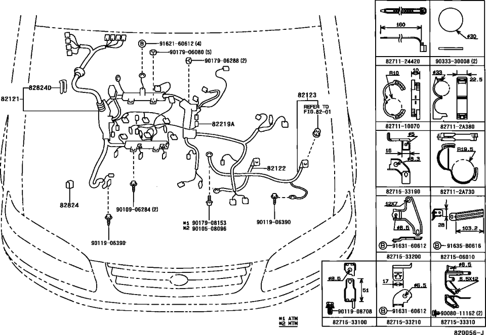 Toyota 82715-33210 Bracket, Wiring HARN
