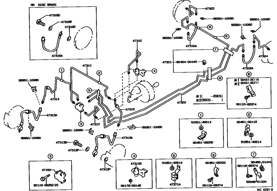 Toyota 90119-06374 Bolt, w/Washer