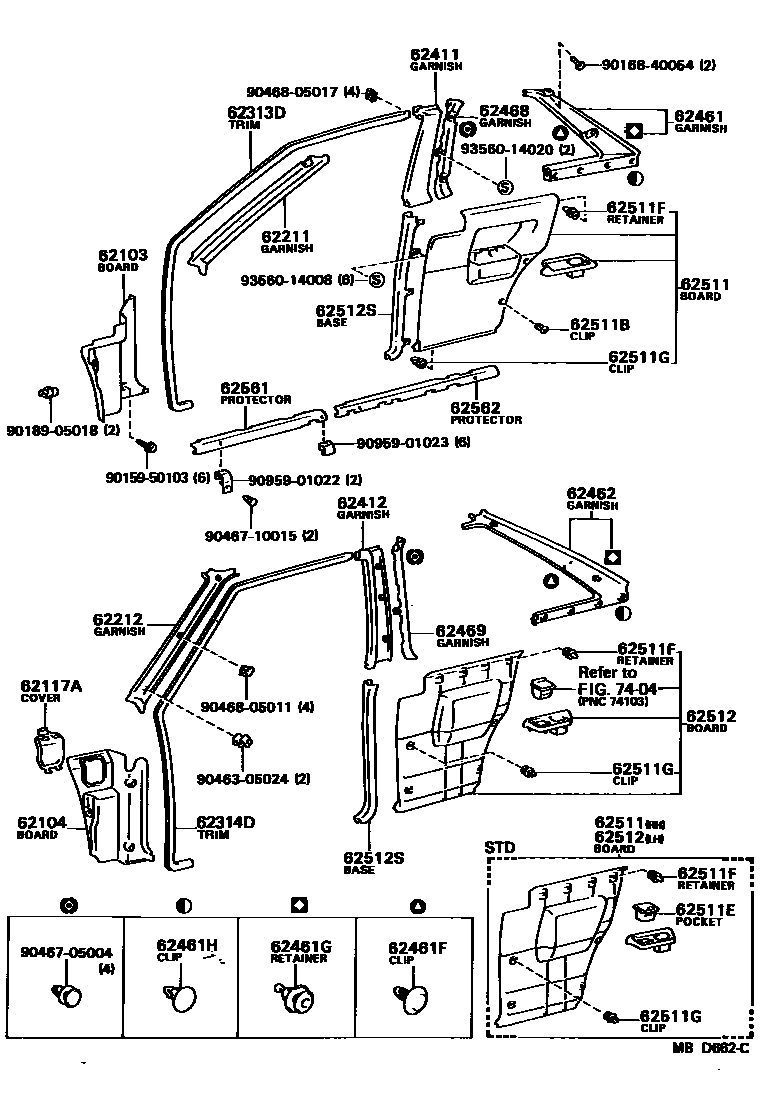 Toyota 90959-01023 Standard Part