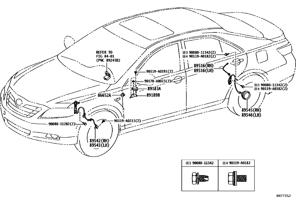 Toyota 90080-11202 Bolt, w/Washer