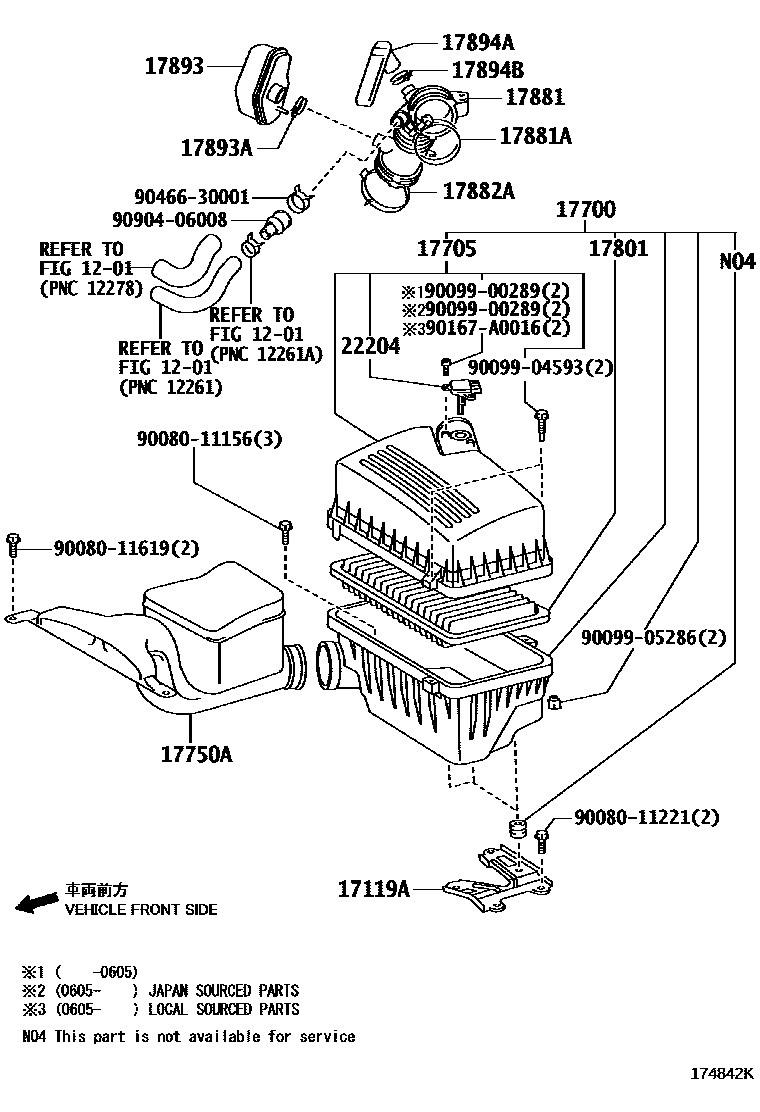 Toyota 90080-11619 Bolt, w/Washer
