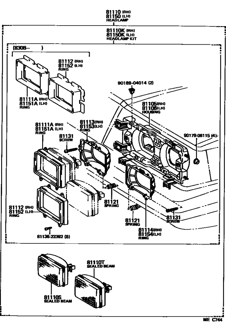 Toyota 81136-22392 Standard Part