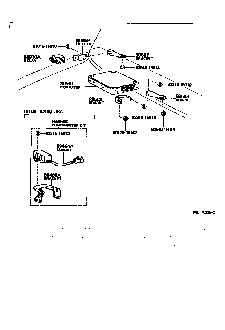 Toyota 85959-22010 Holder, Relay