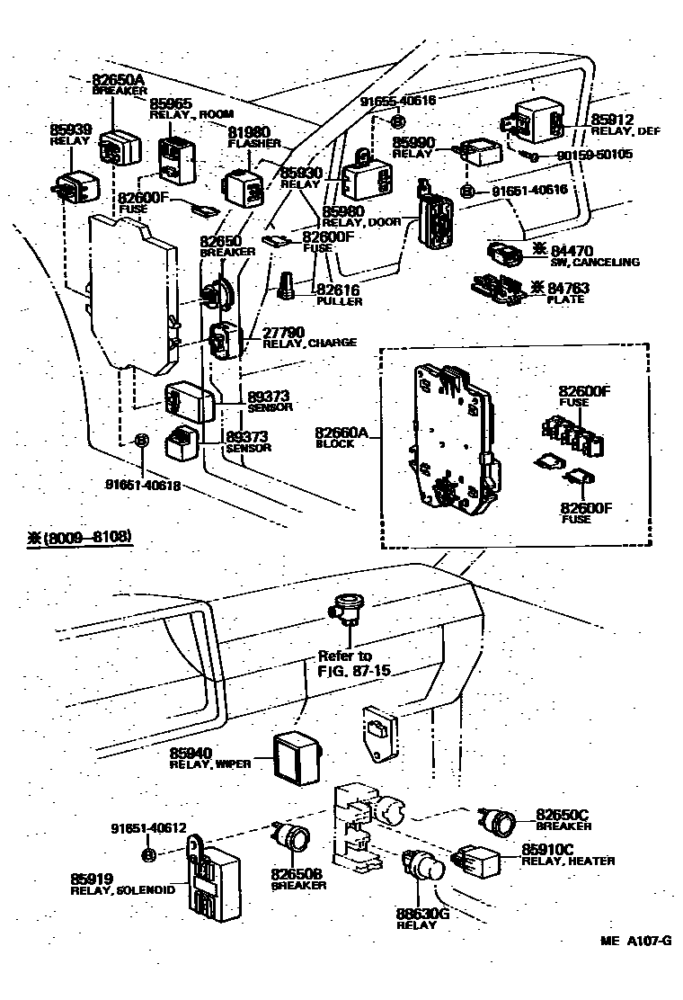 Toyota 85912-22030 Relay, Defogger