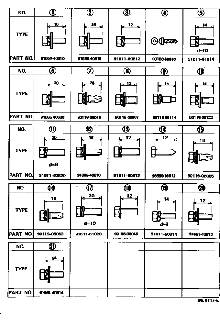 Toyota 90105-06045 Bolt, Washer Based H