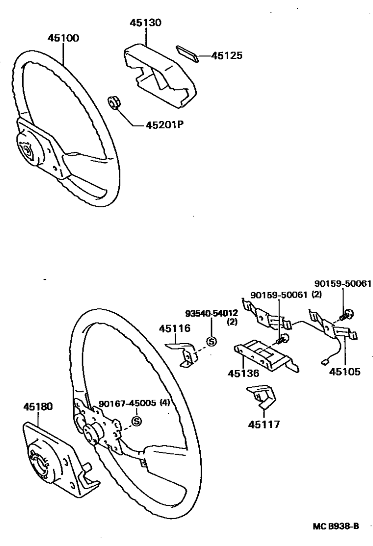 45180-22010-03 Genuine Toyota Cover Sub-Assembly, Steering Wheel