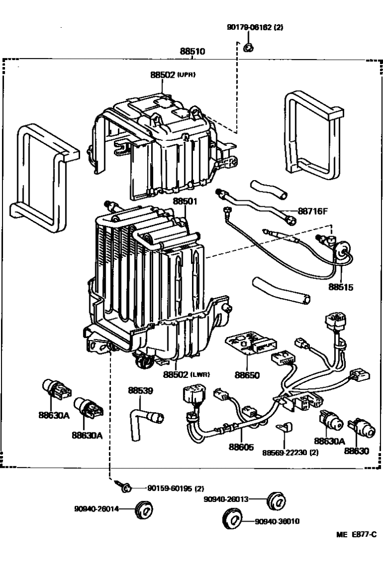 Toyota 88569-22230 Clamp