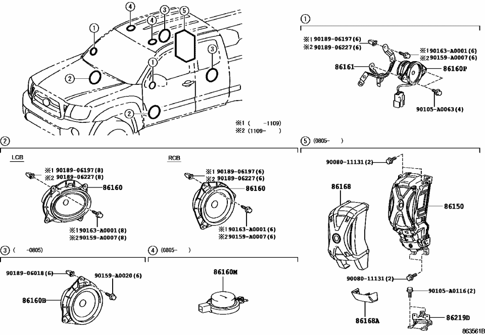 Toyota 90163-A0001 Screw, HEXAGON TAPPI
