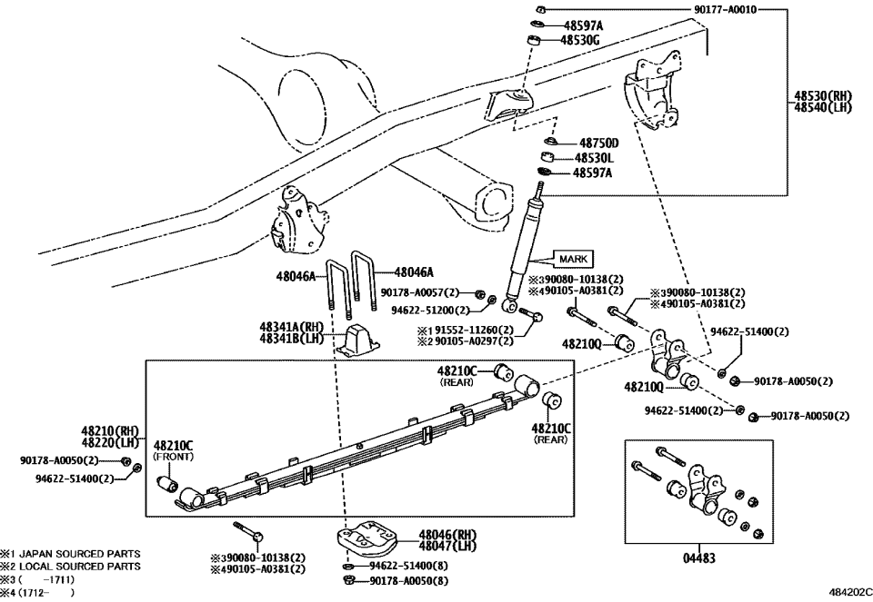 もこページです 90105-A0381 Genuine Toyota Bolt, Flange