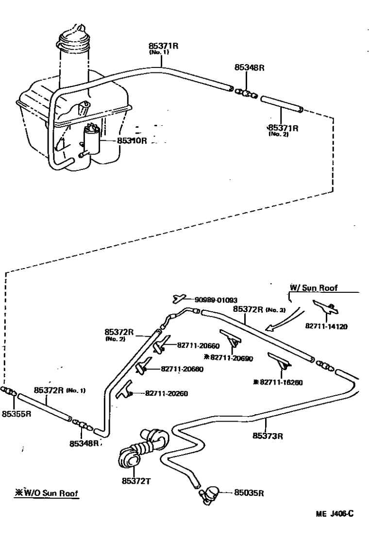 82711-14120 Genuine Toyota Clamp, Wiring HARNES