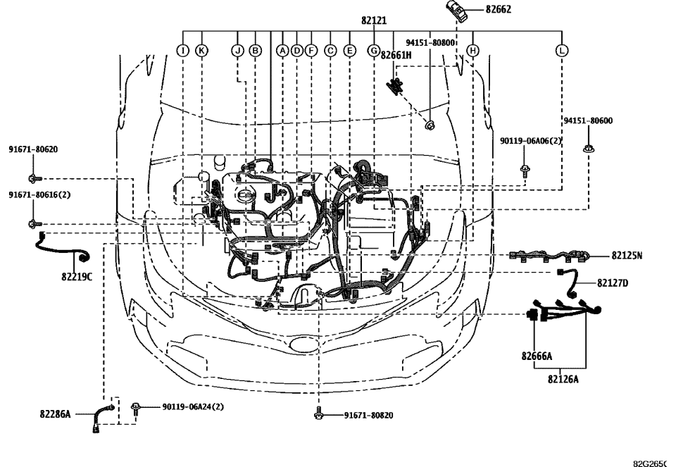 Toyota 82219-52100 Wire, Sensor
