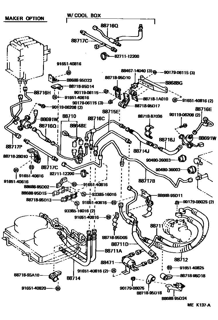 Toyota 90119-06208 Bolt, w/Washer
