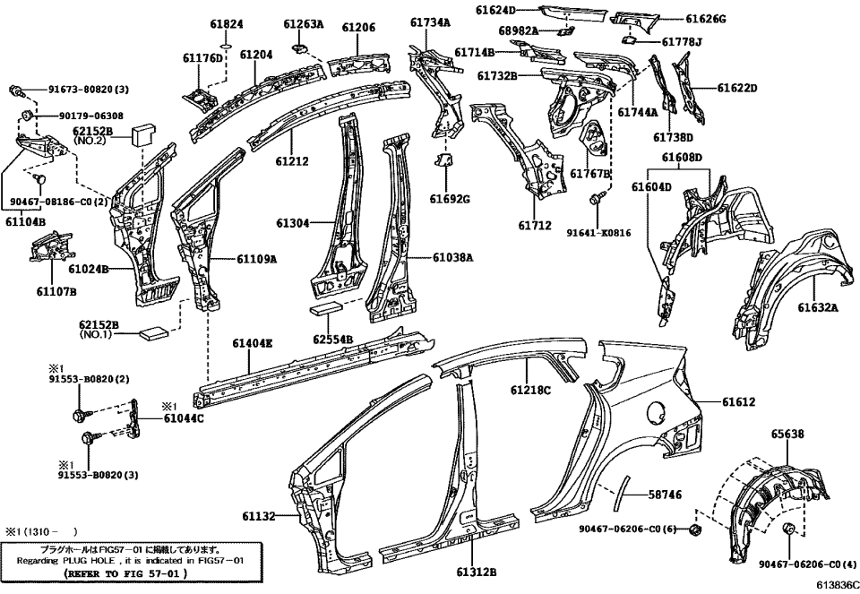 Toyota 91553-B0820 Bolt, Flange