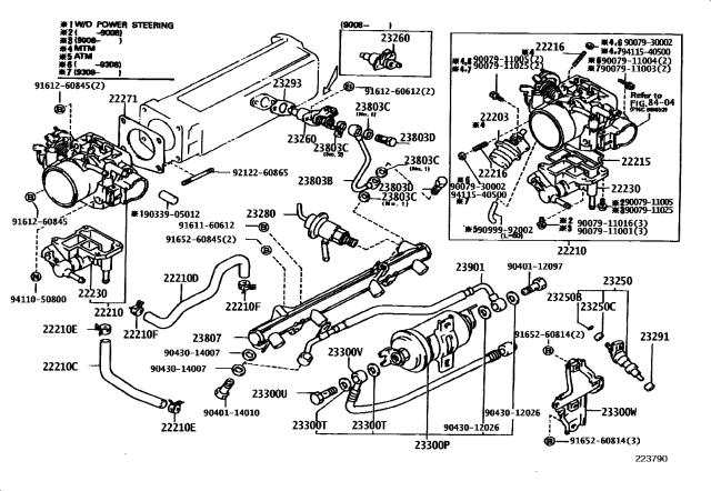 1992 Toyota Pickup 2 Wheel Drive-NAP Fuel Injection System Diagram 2
