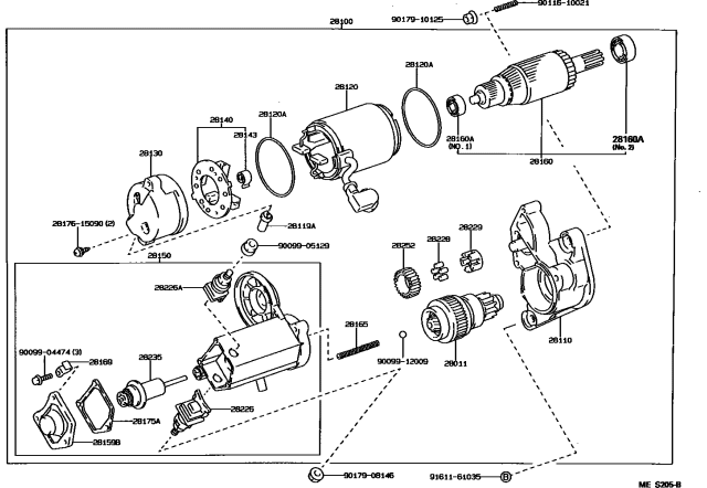 1992 Toyota Pickup 2 Wheel Drive-NAP Starter Diagram 2