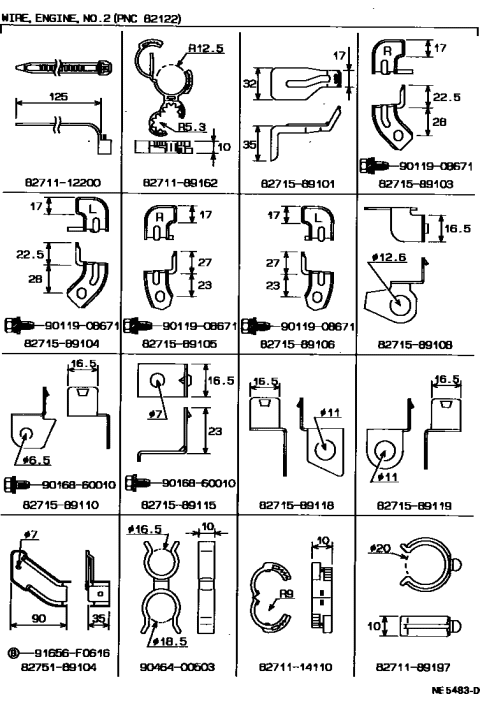 1992 Toyota Pickup 2 Wheel Drive-NAP Wiring & Clamp Diagram 9