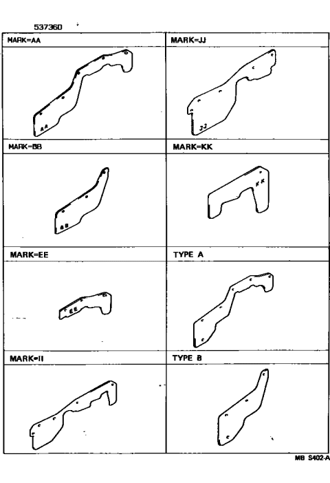 1992 Toyota Pickup 2 Wheel Drive-NAP Front Fender Apron & Dash Panel Diagram 3
