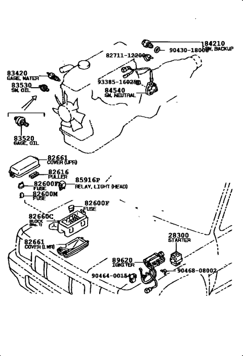 1992 Toyota Pickup 2 Wheel Drive-NAP Switch & Relay & Computer Diagram 4