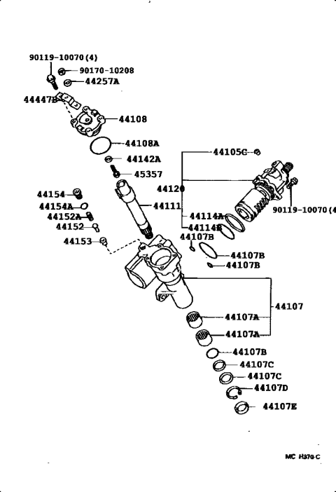 1992 Toyota Pickup 2 Wheel Drive-NAP Front Steering Gear & Link Diagram 4