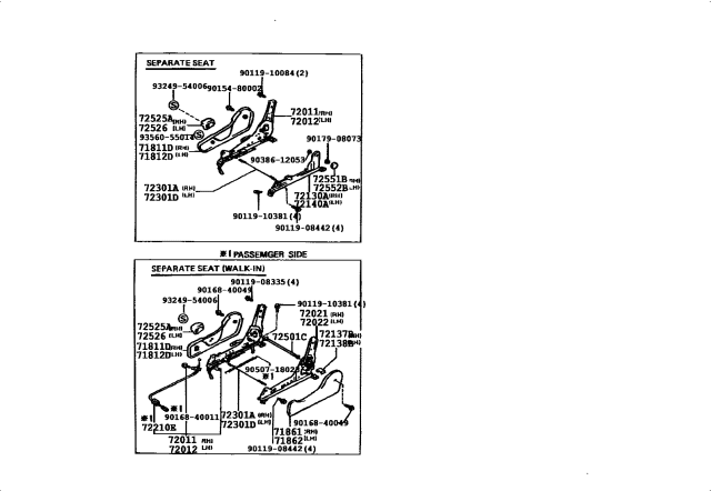 1992 Toyota Pickup 2 Wheel Drive-NAP Seat & Seat Track Diagram 2