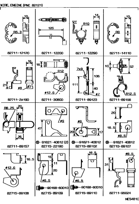 1992 Toyota Pickup 2 Wheel Drive-NAP Wiring & Clamp Diagram 5