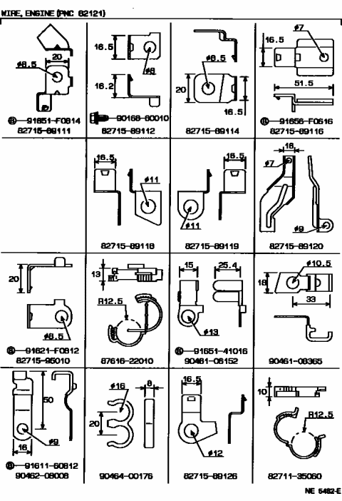 1992 Toyota Pickup 2 Wheel Drive-NAP Wiring & Clamp Diagram 8