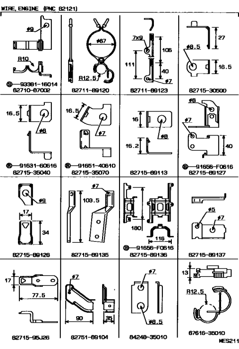 1992 Toyota Pickup 2 Wheel Drive-NAP Wiring & Clamp Diagram 6