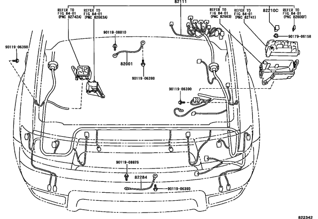 2002 Toyota 4Runner Wiring & Clamp Diagram 7