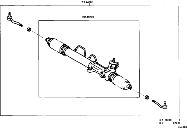 2002 Toyota 4Runner Front Steering Gear & Link Diagram 3