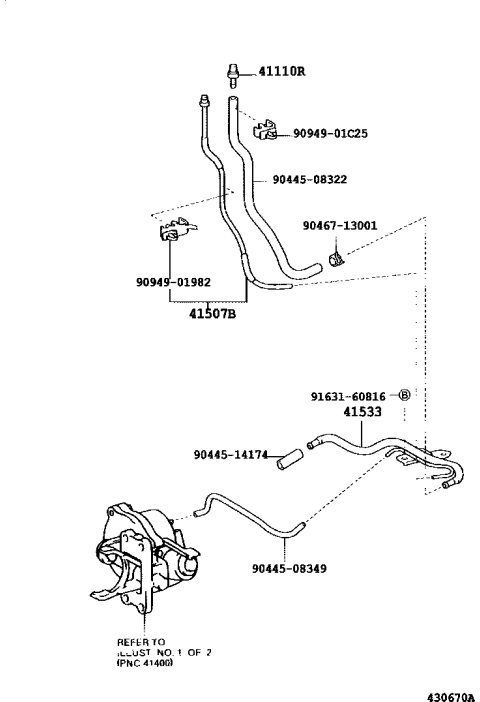 2002 Toyota 4Runner Front Axle Housing & Differential Diagram 2