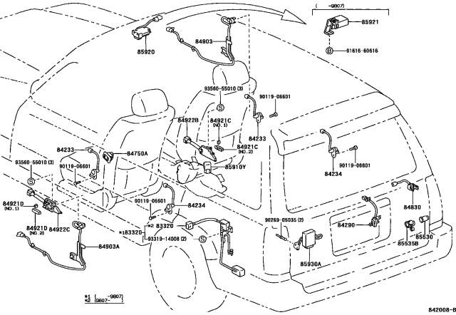 2002 Toyota 4Runner Switch & Relay & Computer Diagram 7