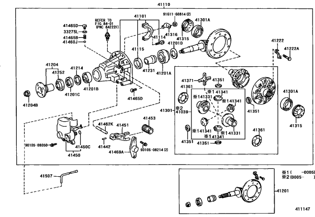 2002 Toyota 4Runner Rear Axle Housing & Differential Diagram 3