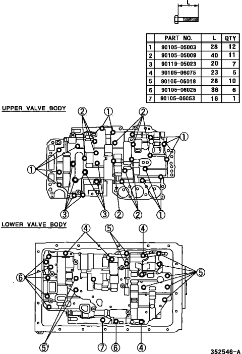 2002 Toyota 4Runner Valve Body & Oil Strainer (ATM) Diagram 3