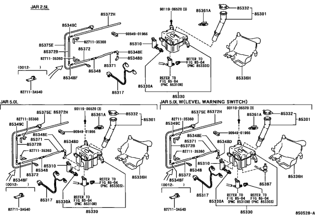 2002 Toyota 4Runner Windshield Washer Diagram 2