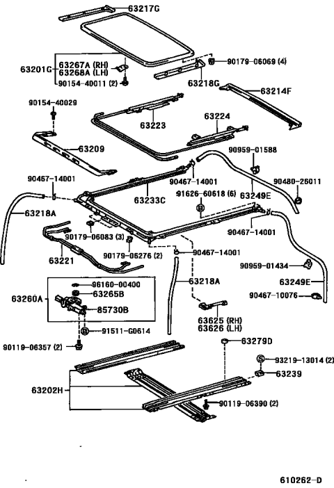 2002 Toyota 4Runner Roof Panel & Back Panel Diagram 3