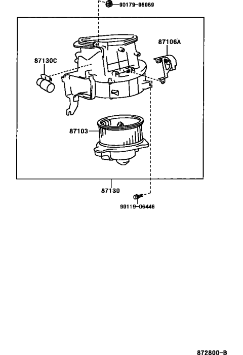 2002 Toyota 4Runner Heating & Air Conditioning - Heater Unit & Blower Diagram 2