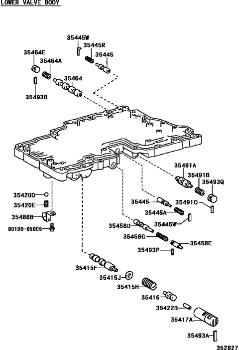 2002 Toyota 4Runner Valve Body & Oil Strainer (ATM) Diagram 2
