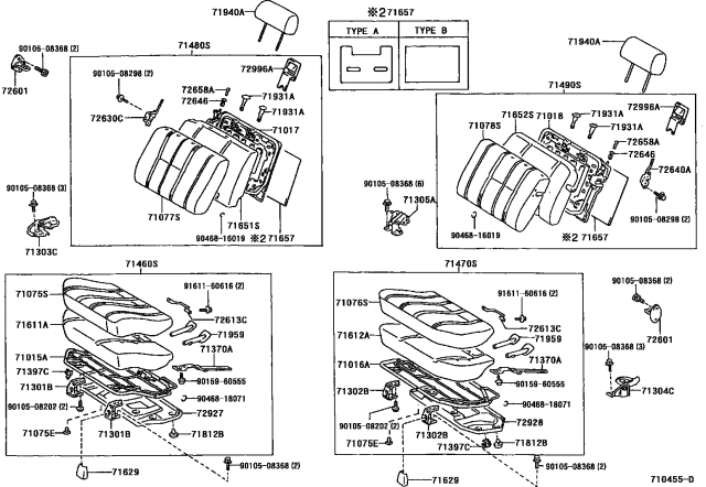 2002 Toyota 4Runner Seat & Seat Track Diagram 5