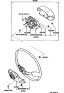 Diagram for 1991 Toyota Camry Steering Column Cover - 45180-32040-03